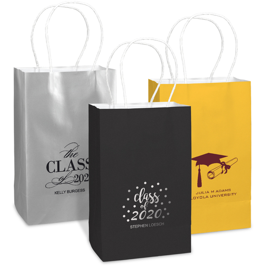Personalized Medium Twisted Handled Bags for Graduation